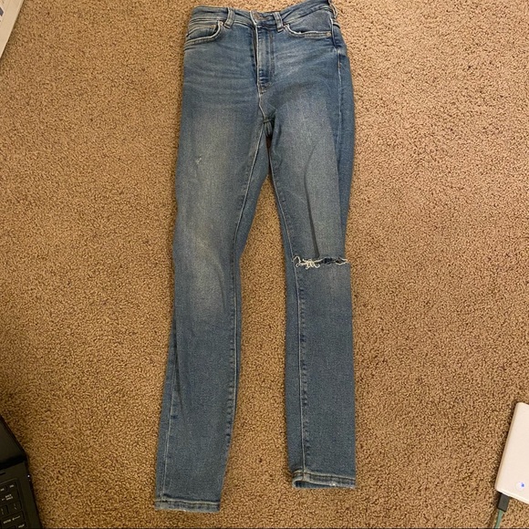 ZARA The 80s skinny jeans distressed medium wash - Picture 2 of 4